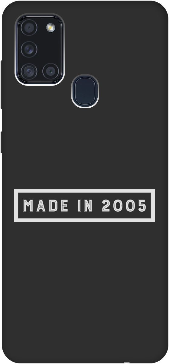 

Матовый чехол на Samsung Galaxy A21s "2005 W" черный, Черный;белый, 8409