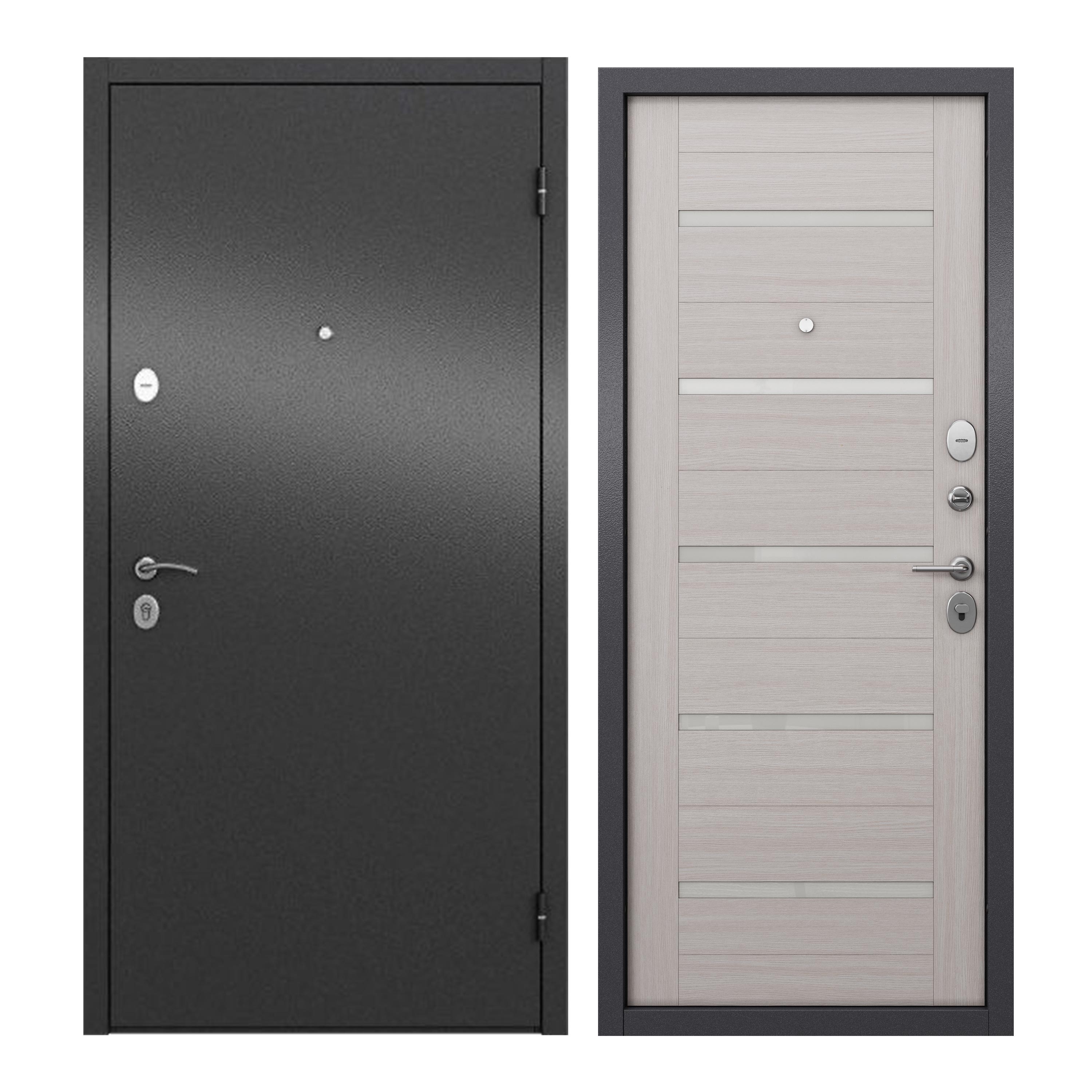 фото Дверь входная для квартиры proline металлическая apartment x 960х2050, правая, серый