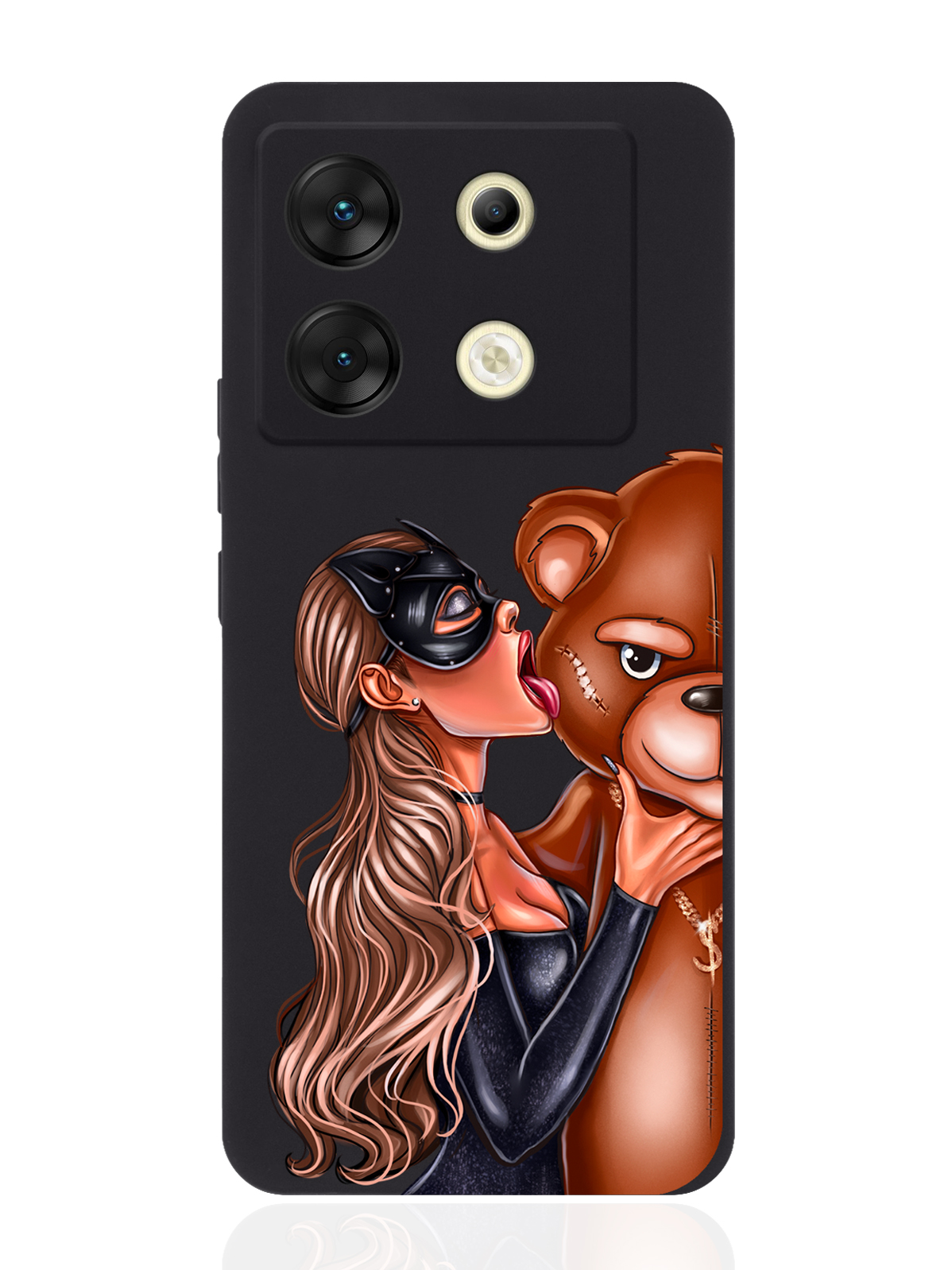 

Чехол для смартфона Infinix Zero 30 5G Кошечка и мишка, Черный;коричневый, Infinix Zero 30 5G