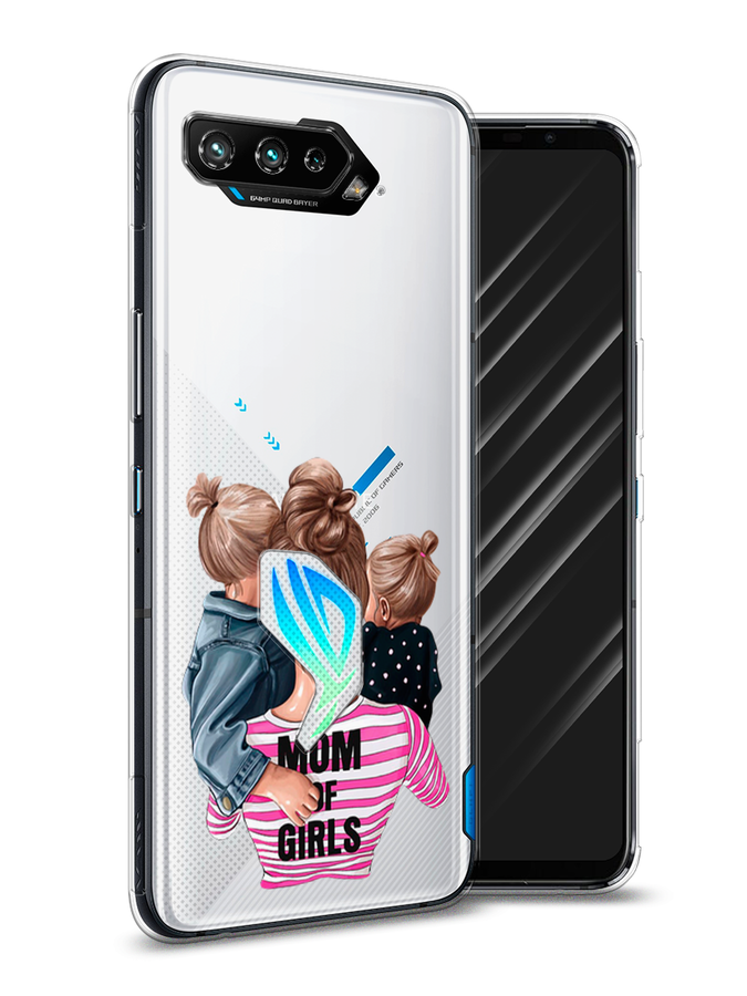 

Чехол Awog на Asus ROG Phone 5 "Mom of Girls", Синий;розовый;черный, 44250-6