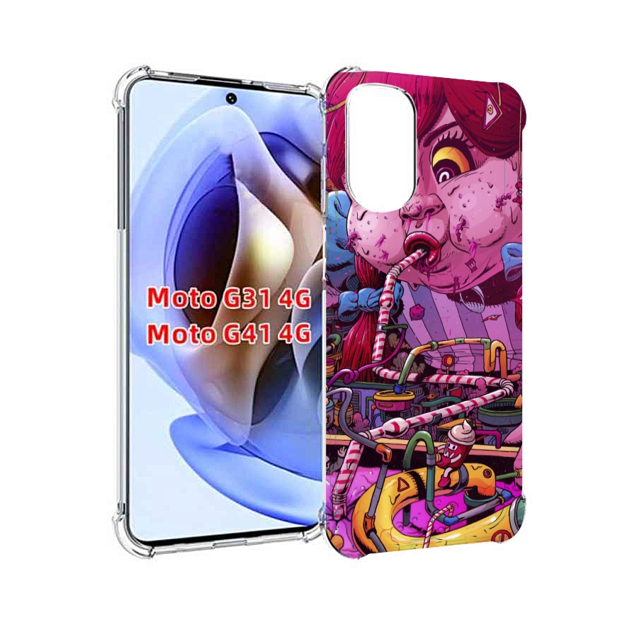 

Чехол MyPads прикольная сладкая картинка для Motorola Moto G31 4G / G41 4G, Прозрачный, Tocco