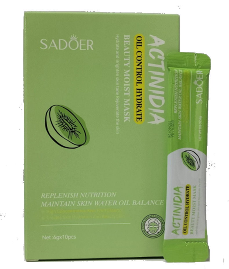 Увлажняющая гелевая маска для лица Sadoer с маслом актинидии 6 г 10шт