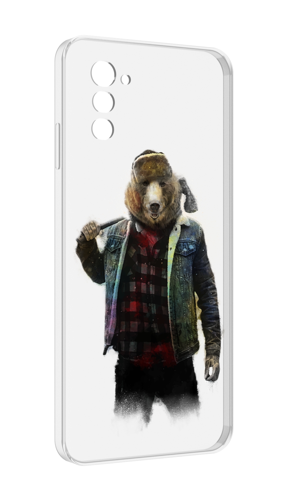 

Чехол MyPads медведь с топором для UleFone Note 12 / Note 12P, Прозрачный, Tocco