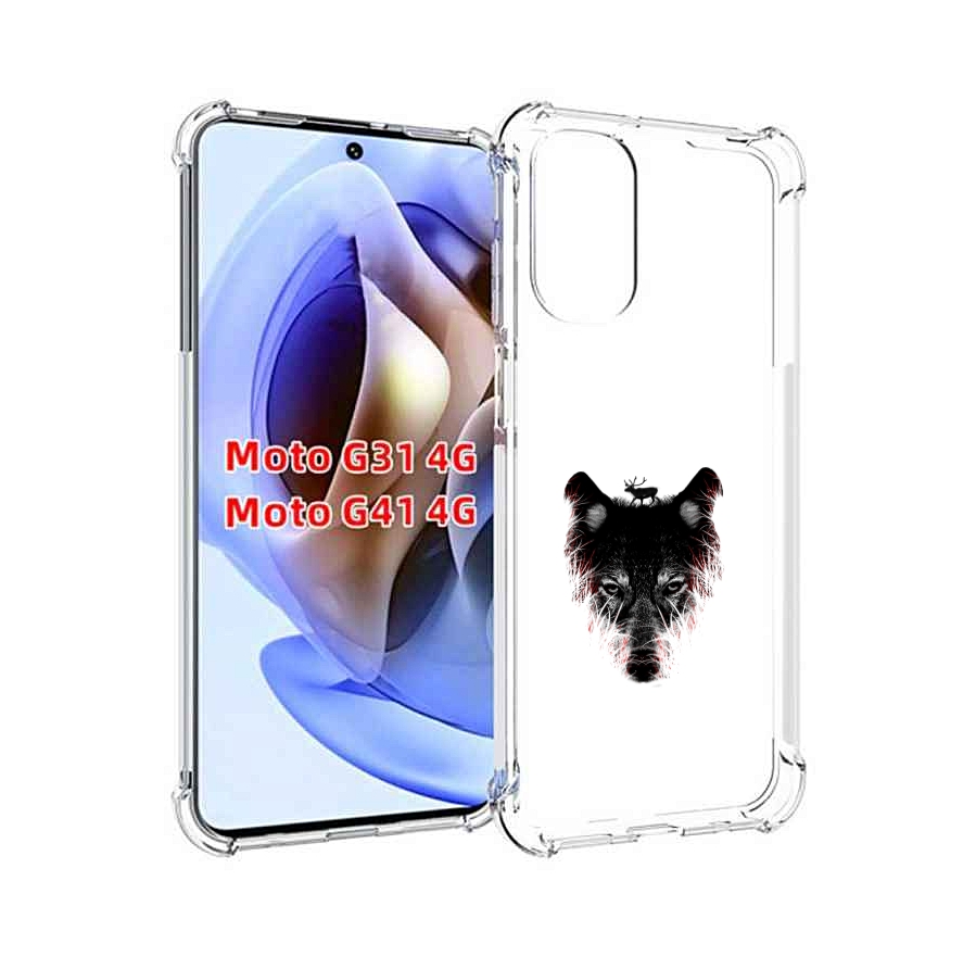

Чехол MyPads волк в траве для Motorola Moto G31 4G / G41 4G, Прозрачный, Tocco