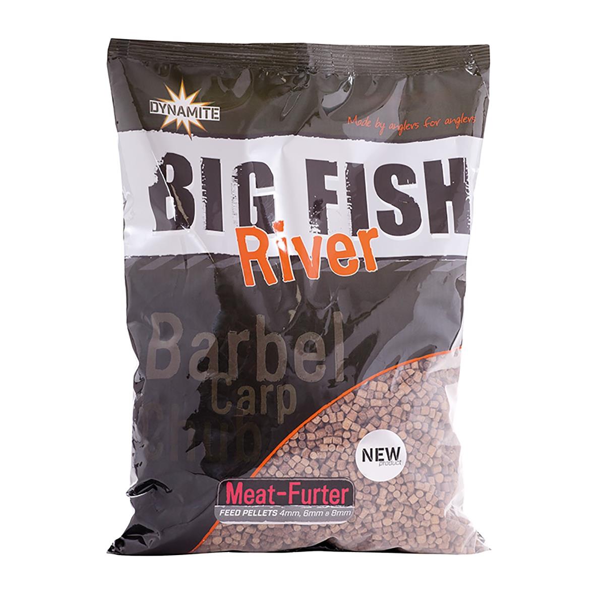 

Пеллетс Big Fish River Feed Pellets Meat-Furter 4/6/8 мм. 1.8кг.(DY1368) DYNAMITE BAITS
