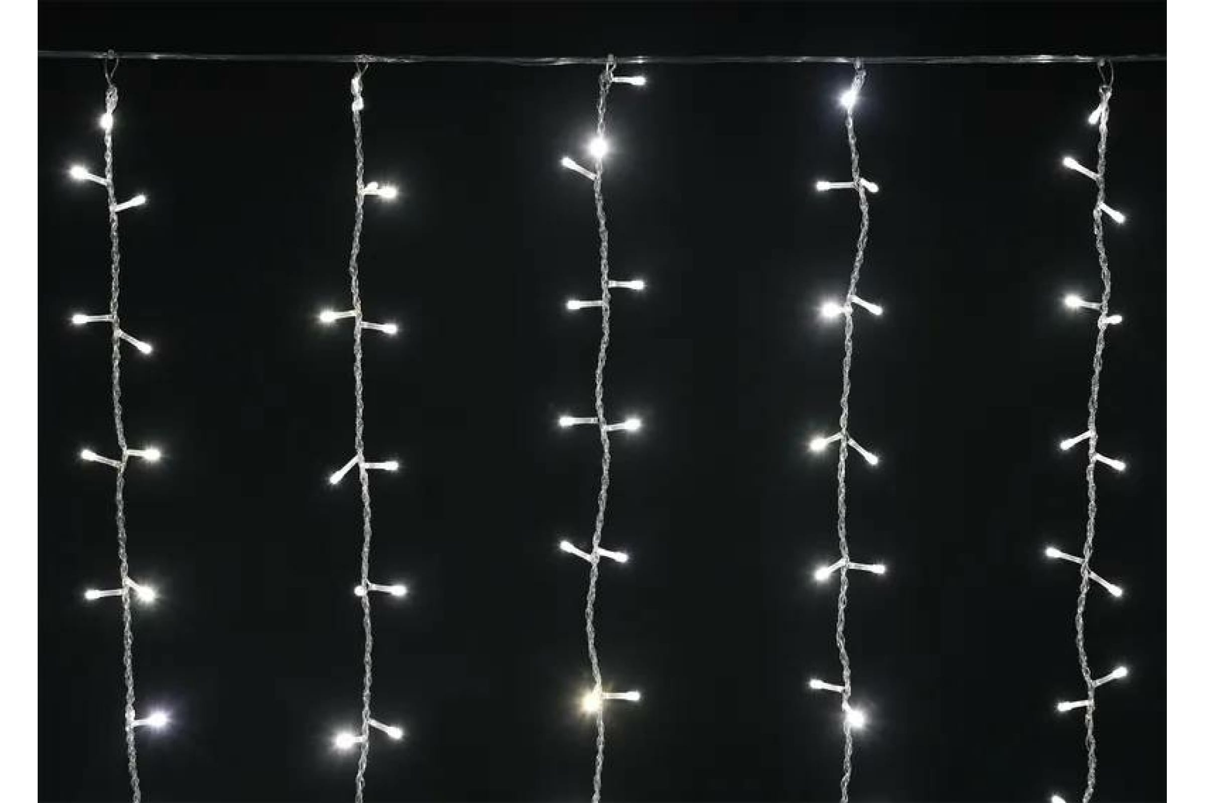 

Гирлянда Занавес 1.5х1.5м 160Led тепл. бел. IP20 провод прозр. 230В транзит IEK LGDB201-