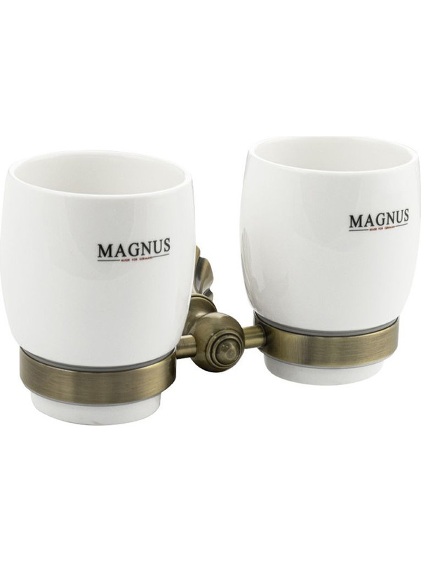 Два стакана для зубных щеток с креплением Магнус СА-95160
