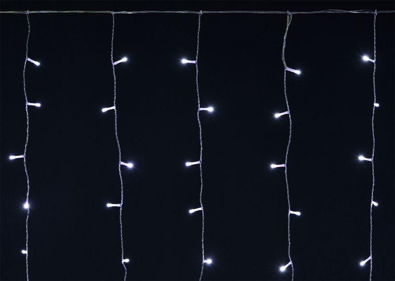 

Гирлянда Бахрома 4.5х0.7м 200Led бел. IP44 провод прозр. 230В мерцание транзит IEK LGDU3