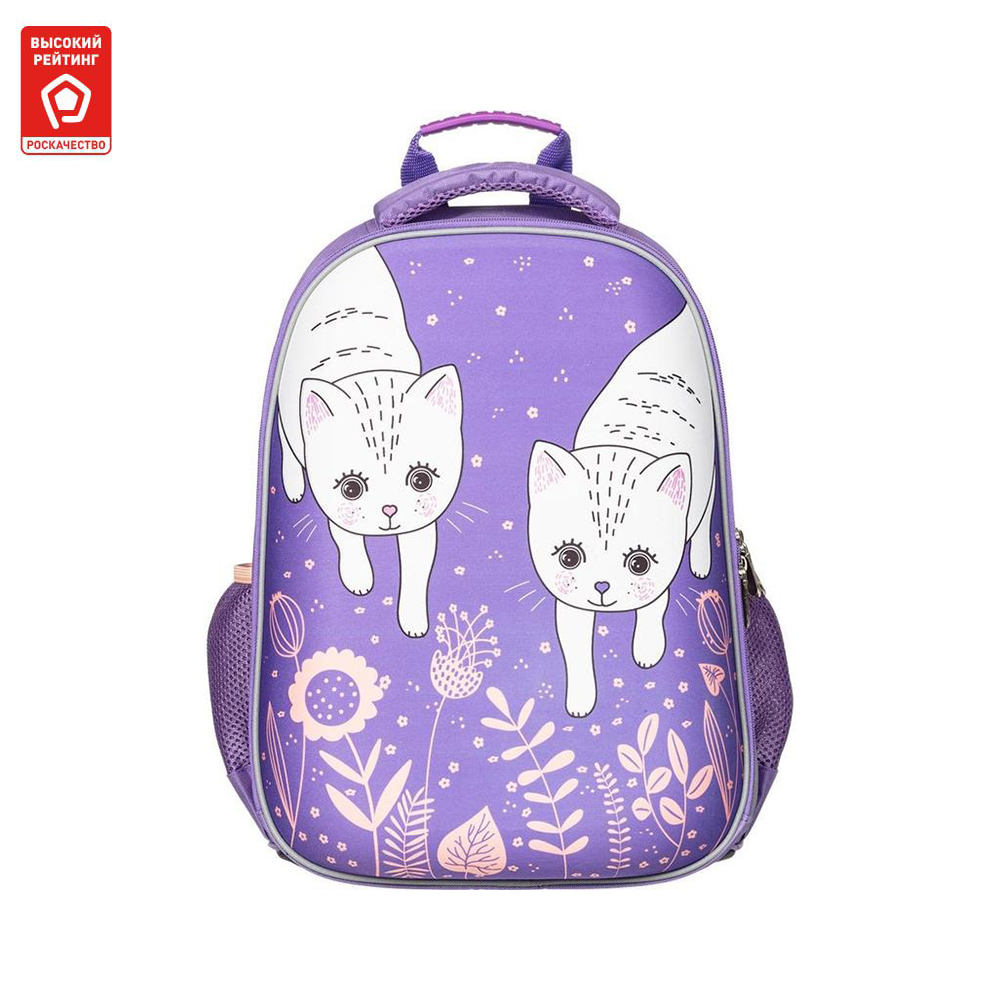 

Ранец Attache Light Котики 2 отд. эргоном. спинка 1304723, Фиолетовый