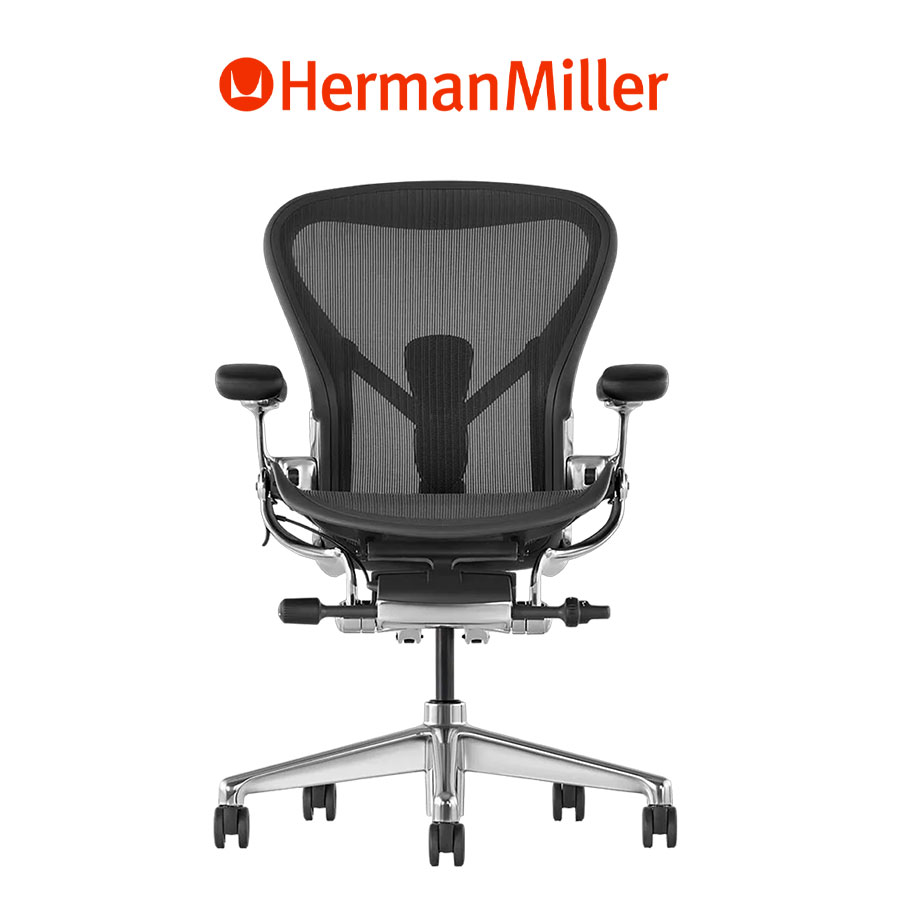 Компьютерное кресло Herman Miller Aeron Graphite Polished Aluminum, C