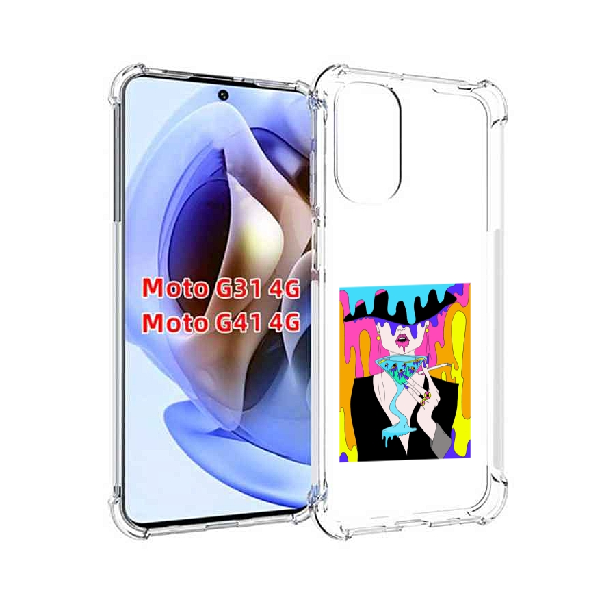 

Чехол MyPads плавленая девушка акварель женский для Motorola Moto G31 4G / G41 4G, Прозрачный, Tocco