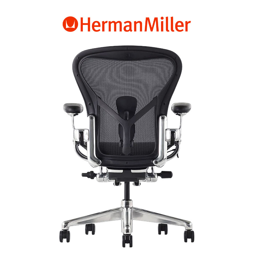 Компьютерное кресло Herman Miller Aeron Black Onyx Polished Aluminum, C