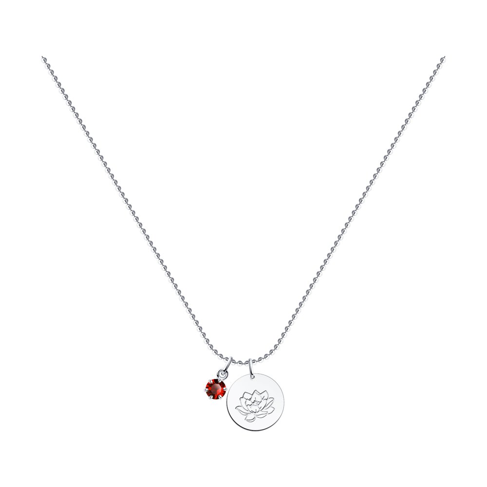 

Колье из серебра с кристаллом 50 см SKLV 94070483, 94070483