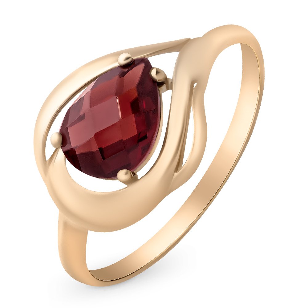 

Кольцо из золота р.  585Gold 201011270, гранат, 201011270