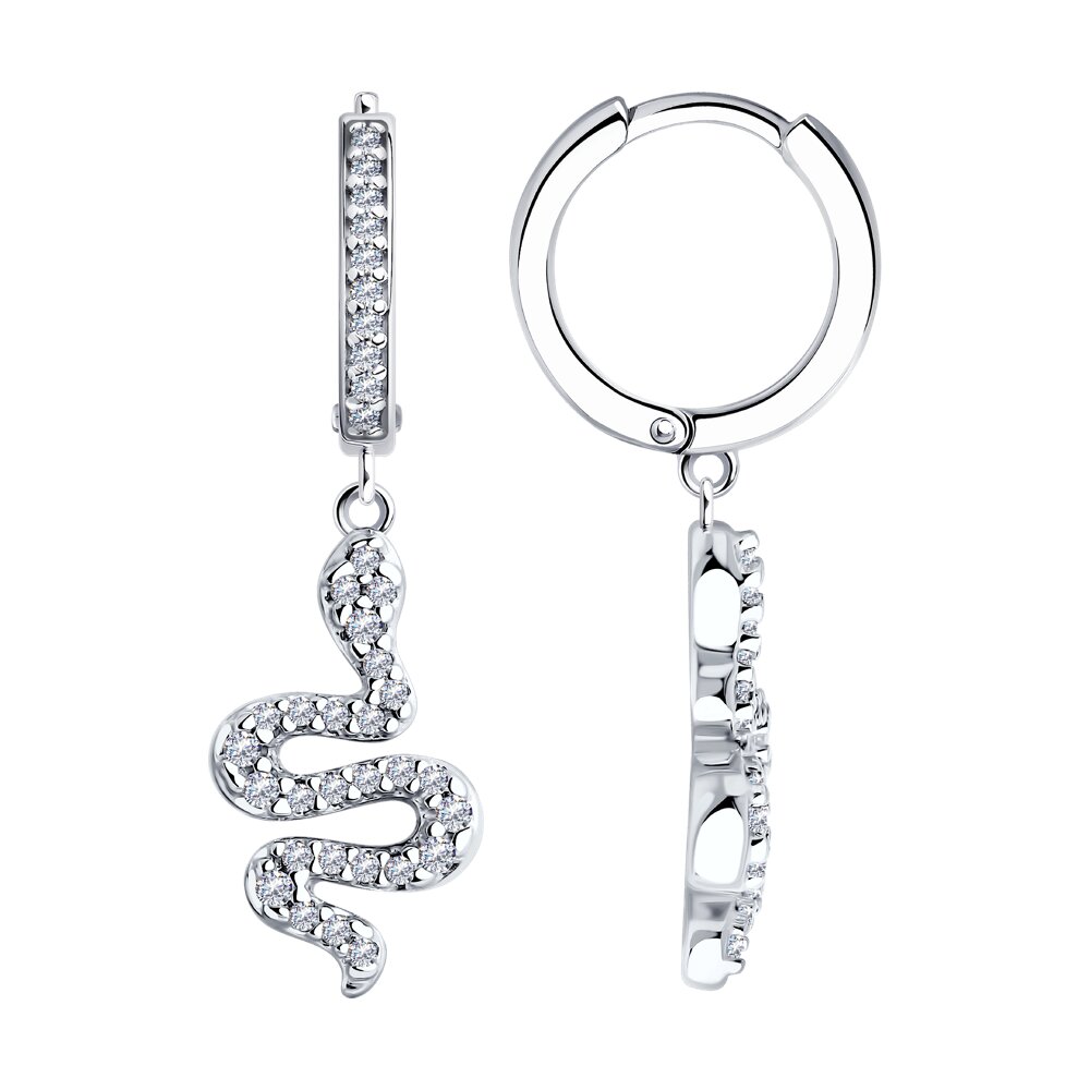 

Серьги из серебра с фианитом SOKOLOV 94025955, 94025955