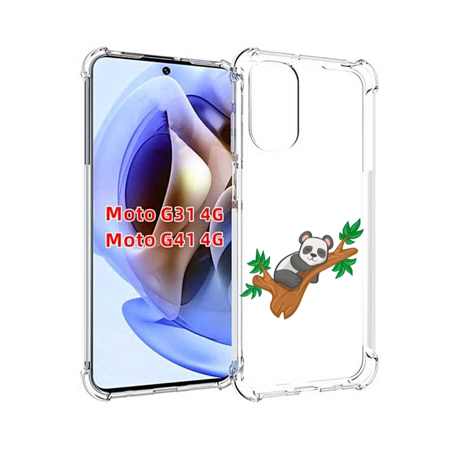 

Чехол MyPads панда-на-деревце для Motorola Moto G31 4G / G41 4G, Прозрачный, Tocco