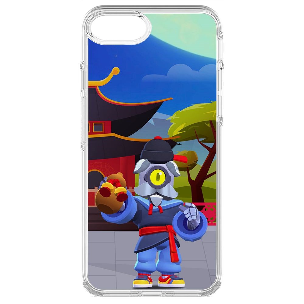 

Чехол-накладка Brawl Stars-Великий Мастер Барли для iPhone 8, Прозрачный
