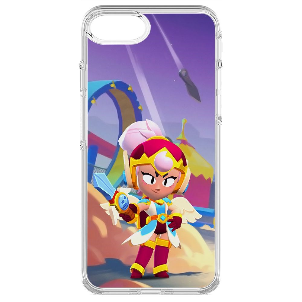 

Чехол-накладка Brawl Stars-Валькирия Джанет для iPhone 8, Прозрачный