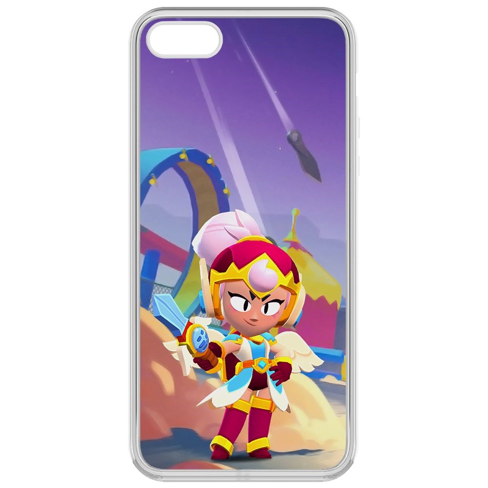

Чехол-накладка Brawl Stars-Валькирия Джанет для iPhone 5, Прозрачный