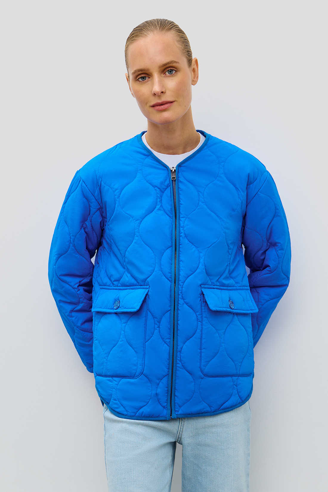 

Куртка женская Baon B0323042 синяя XS, Синий, B0323042