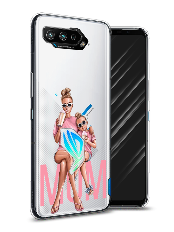 

Чехол Awog на Asus ROG Phone 5 "Lovely mom", Синий;бежевый;розовый, 44250-7