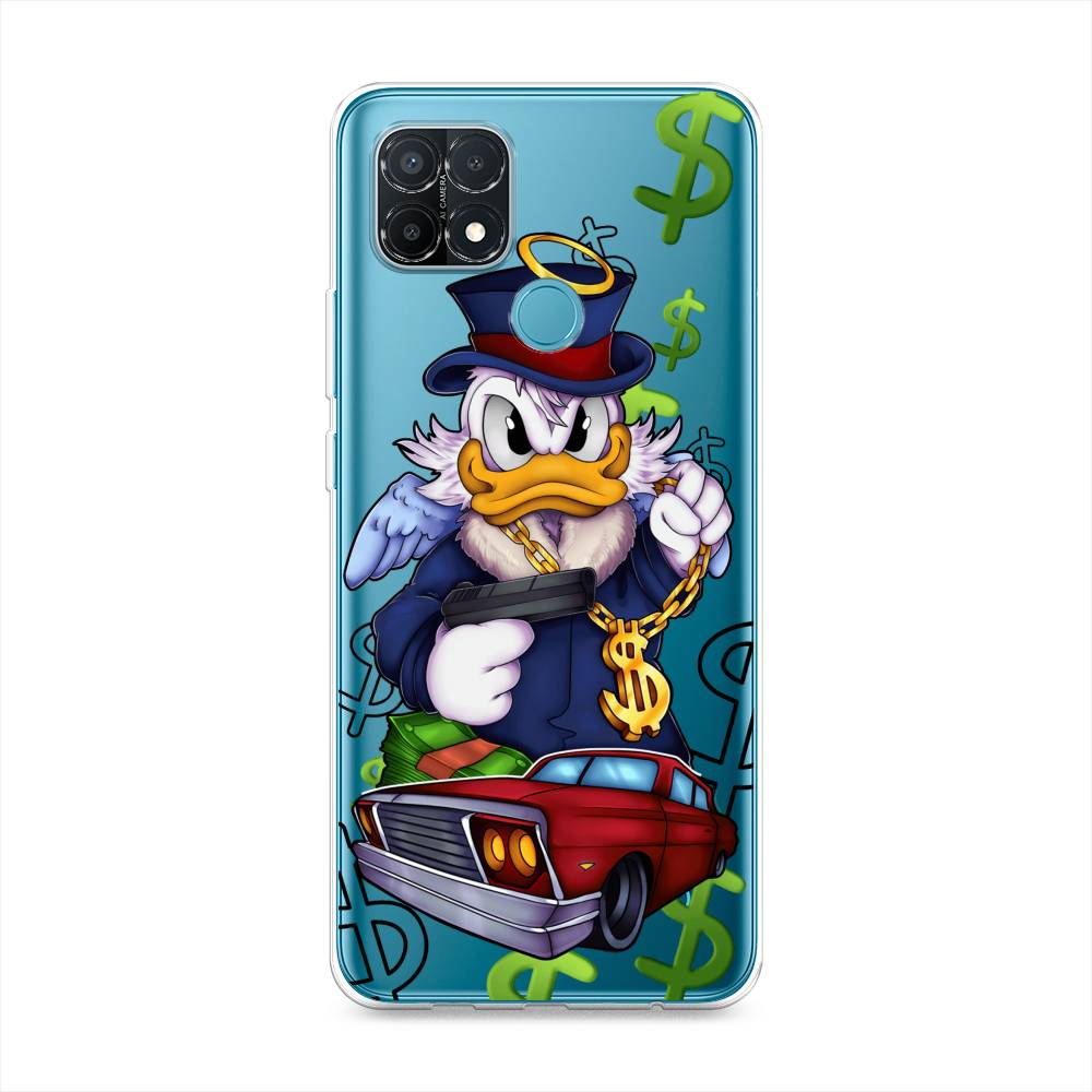 

Чехол на Oppo A15 "Scrooge McDuck with a Gold Chain", Красный;синий;белый, 255650-6