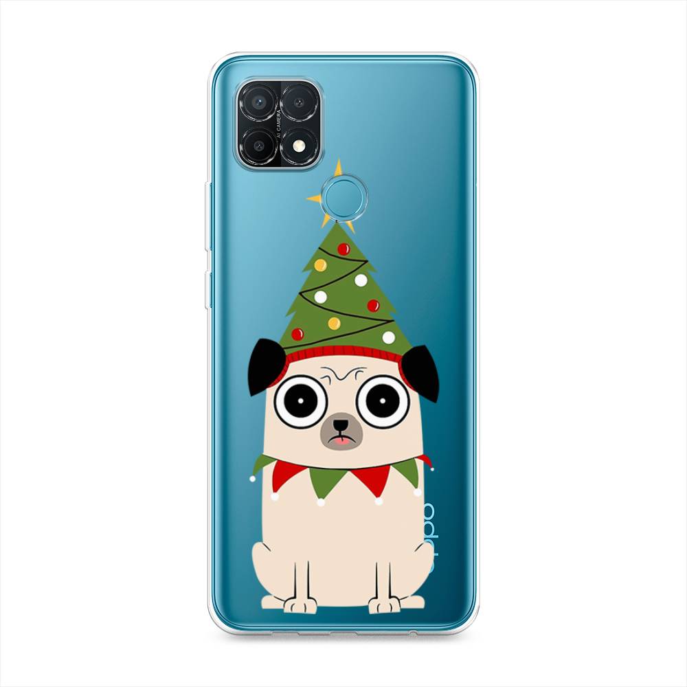 

Чехол на Oppo A15 "Собачка с ёлочкой", Бежевый;красный;зеленый, 255650-1