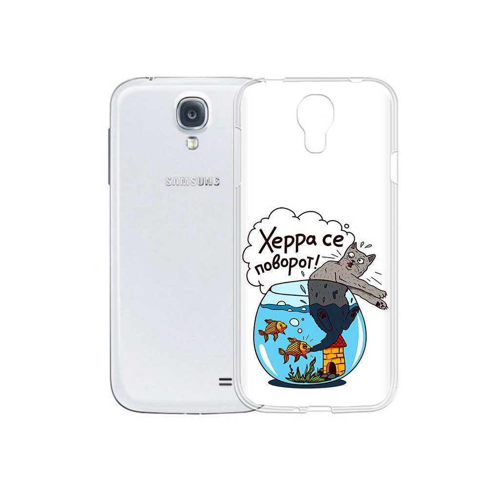 Чехол MyPads Tocco для Samsung Galaxy S4 Рыбы с котом (PT41285.571.149)