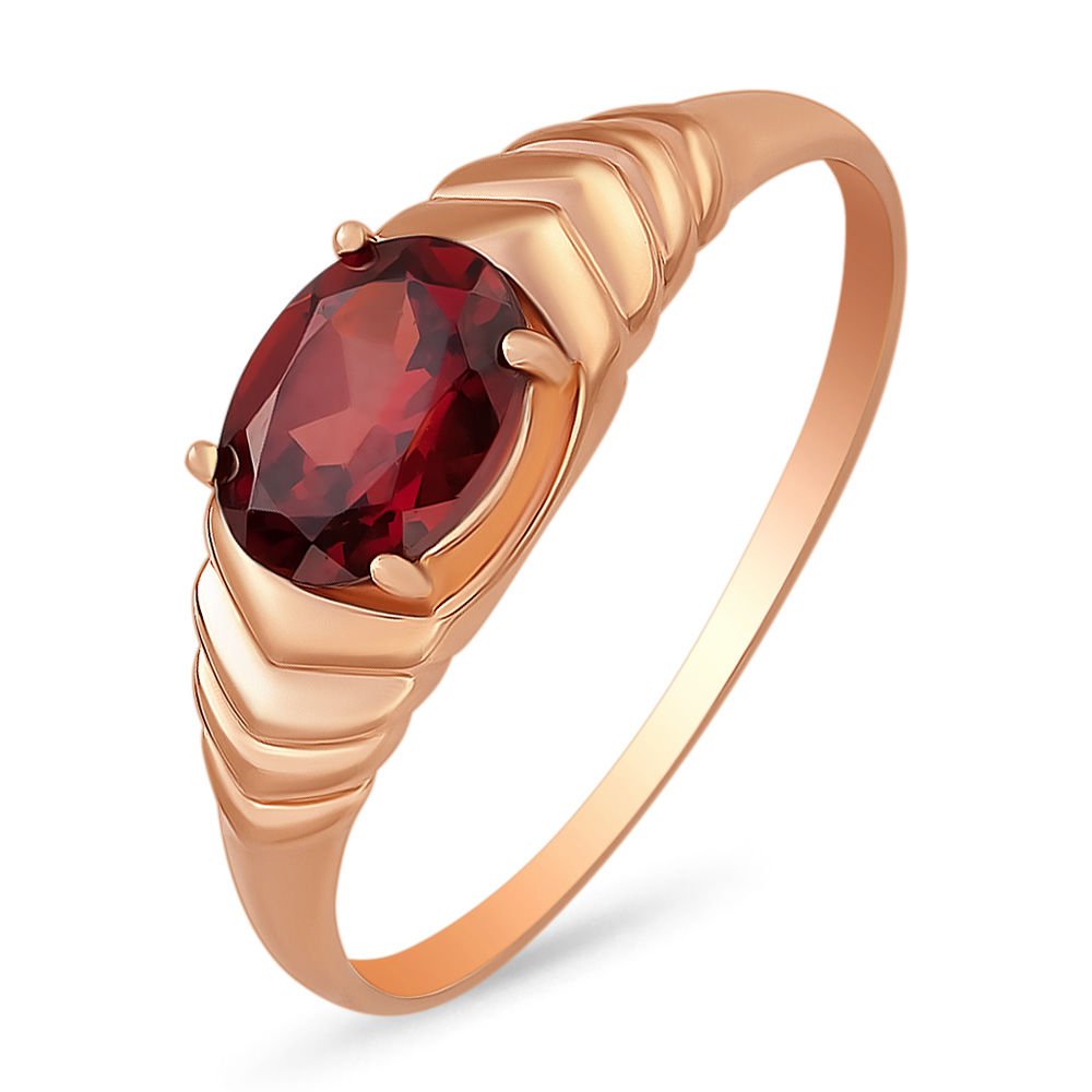 

Кольцо женское из красного золота с гранатом 585Gold 201007671, р. 18,5, 201007671