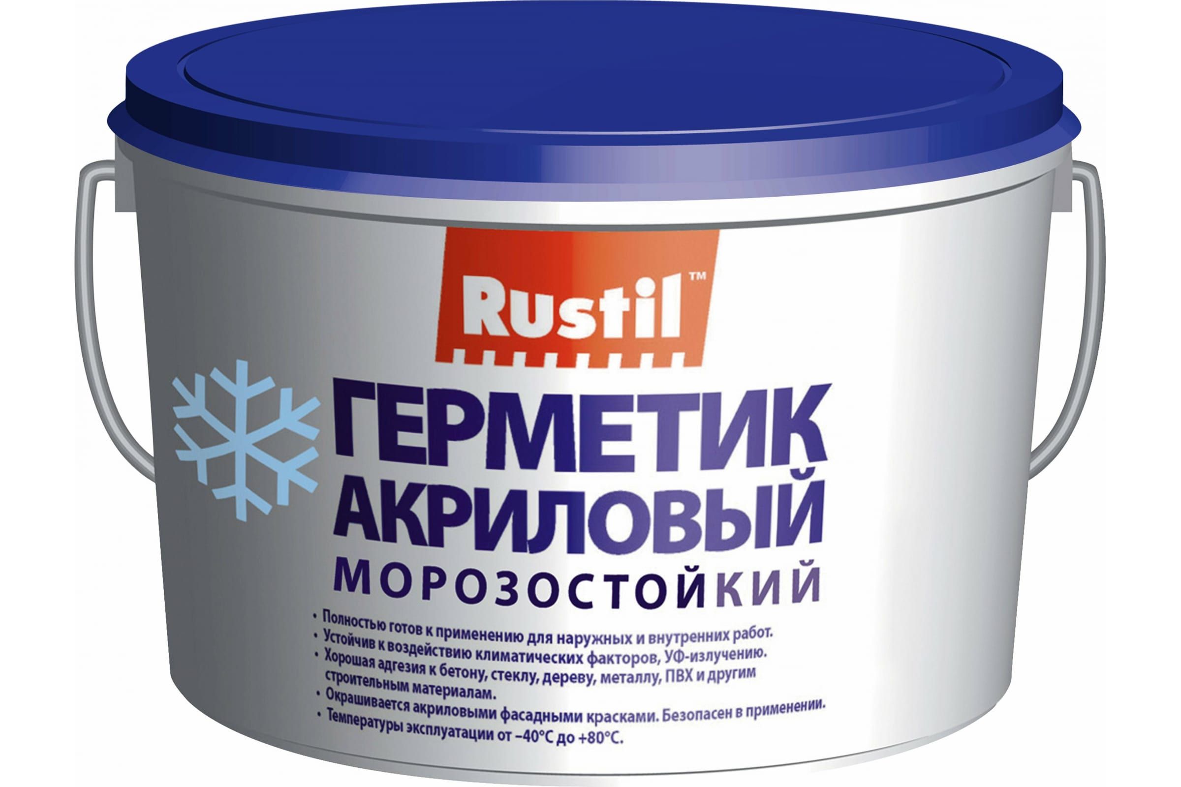 Рустил Акриловый герметик Рустил Акрил, 15 кг, белый, 61457247