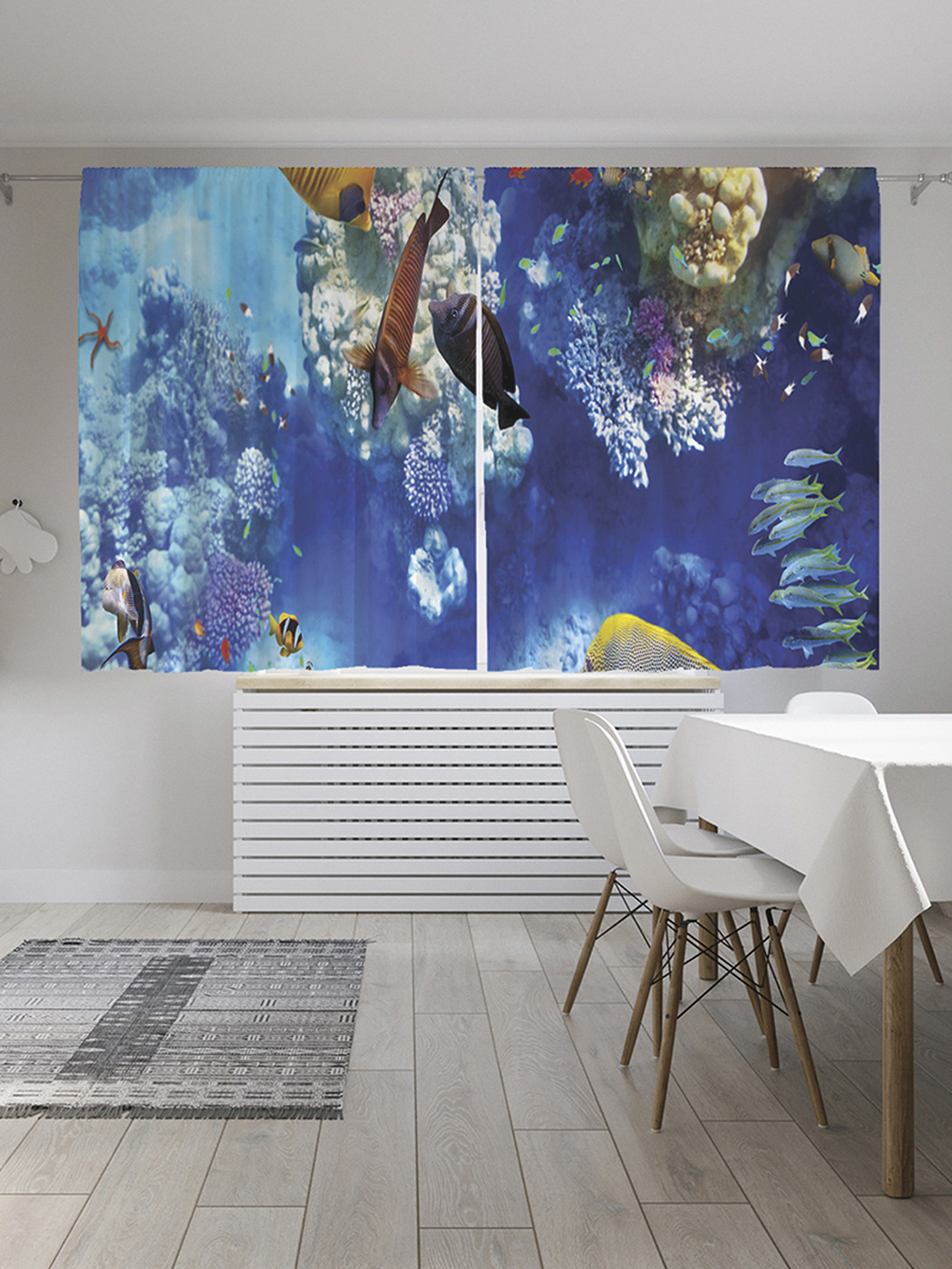 

Шторы с фотопечатью JoyArty "На дне океана" из сатена, 290х180 см