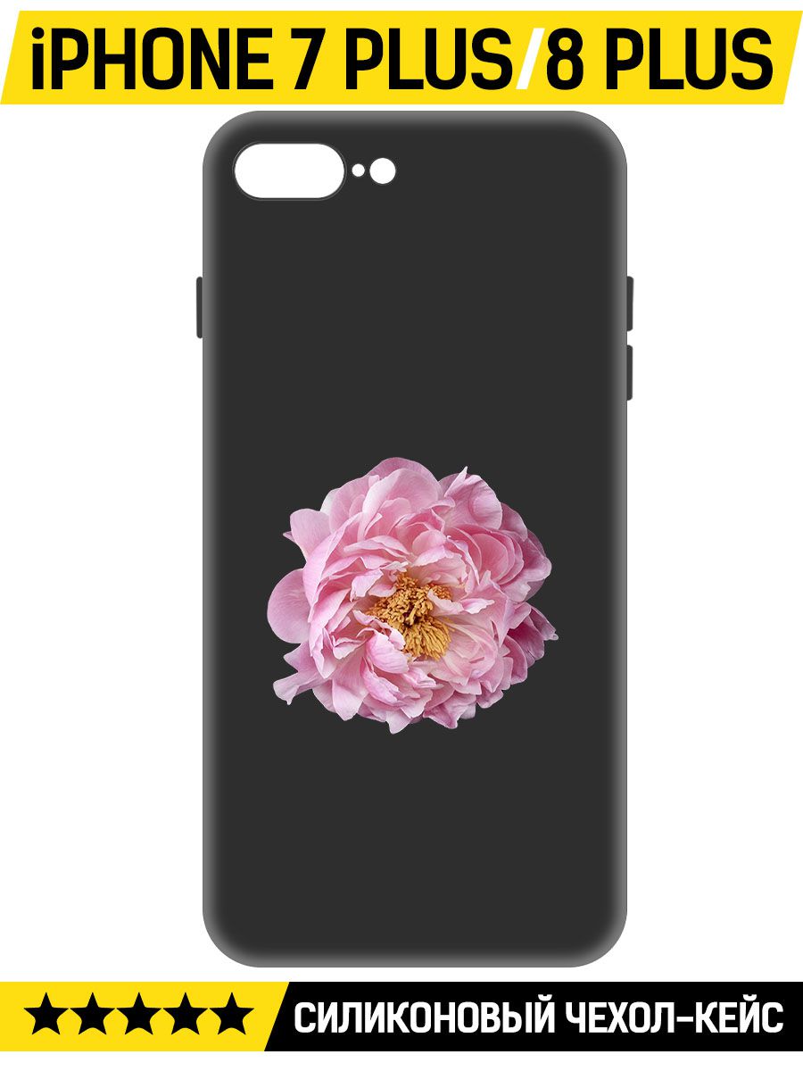 

Чехол-накладка Софт Розовый пион для Iphone 7 Plus/8 Plus, Черный