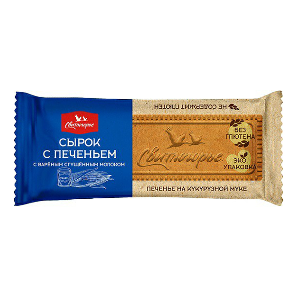 

Сырок творожный Свитлогорье с вареной сгущенкой и печеньем 23% 50 г