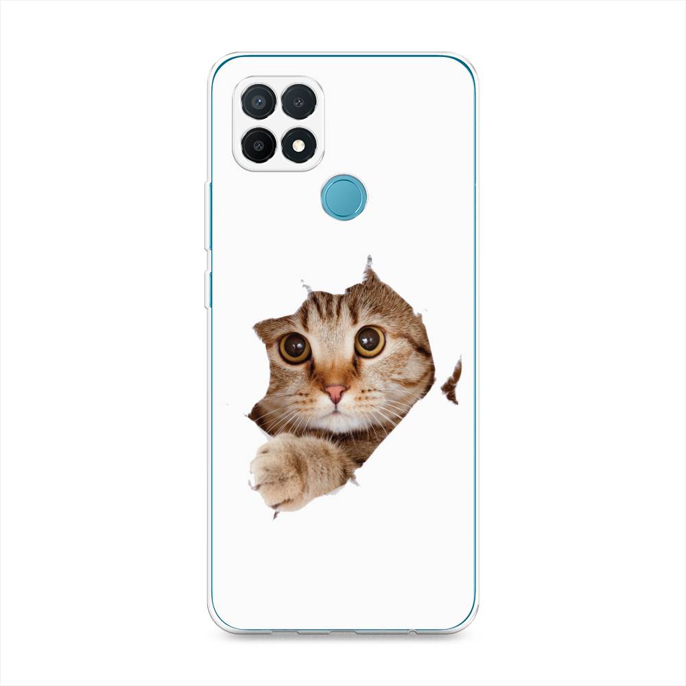 

Чехол на Oppo A15 "Кот и бумага", Белый;коричневый, 255650-1