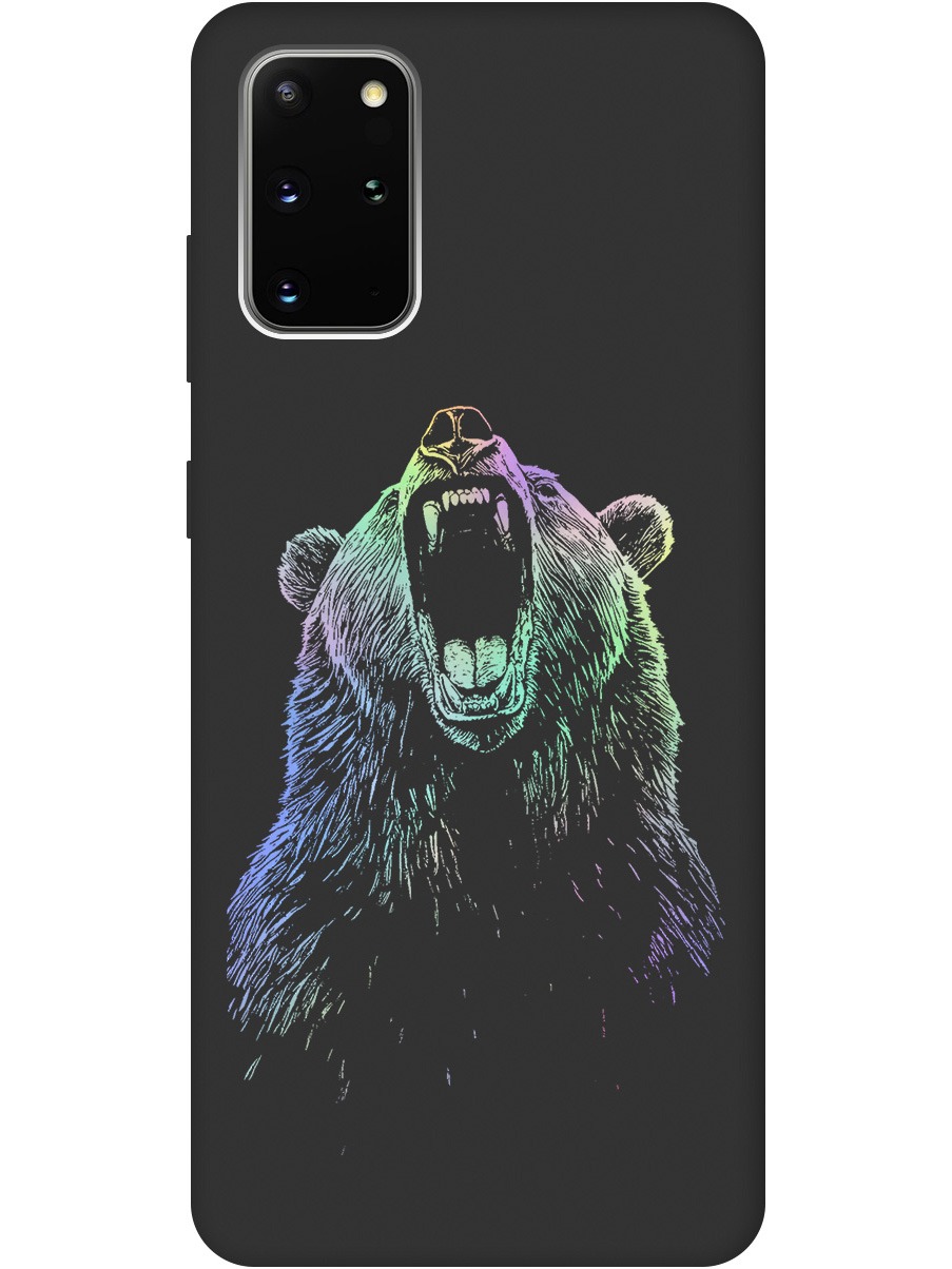 

Силиконовый чехол на Samsung Galaxy S20+ с принтом "Медведь Гризли" матовый черный, Черный;серебристый, 722628513