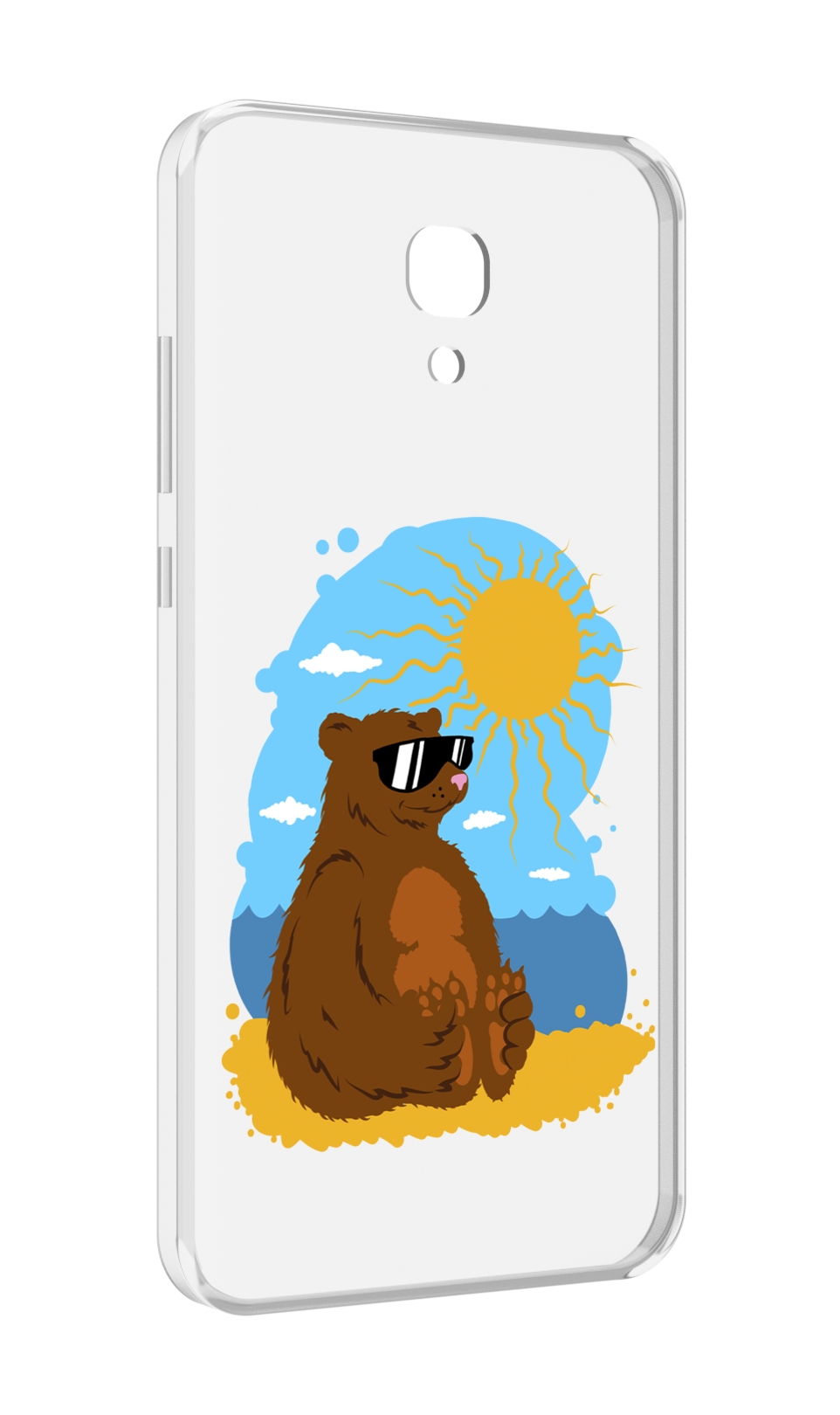 

Чехол MyPads медведь на чиле для Meizu M6 (M711Q), Прозрачный, Tocco