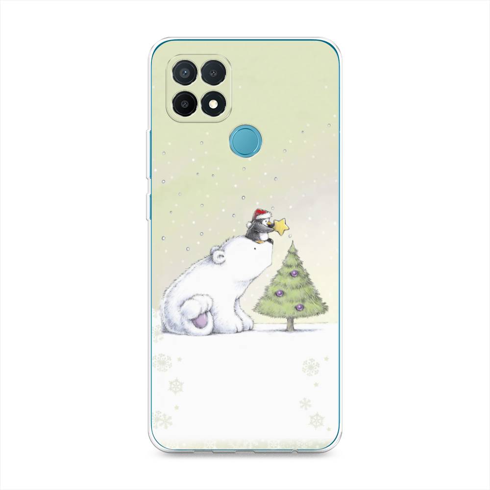 

Чехол на Oppo A15 "Украшение елки", Белый;бежевый, 255650-5