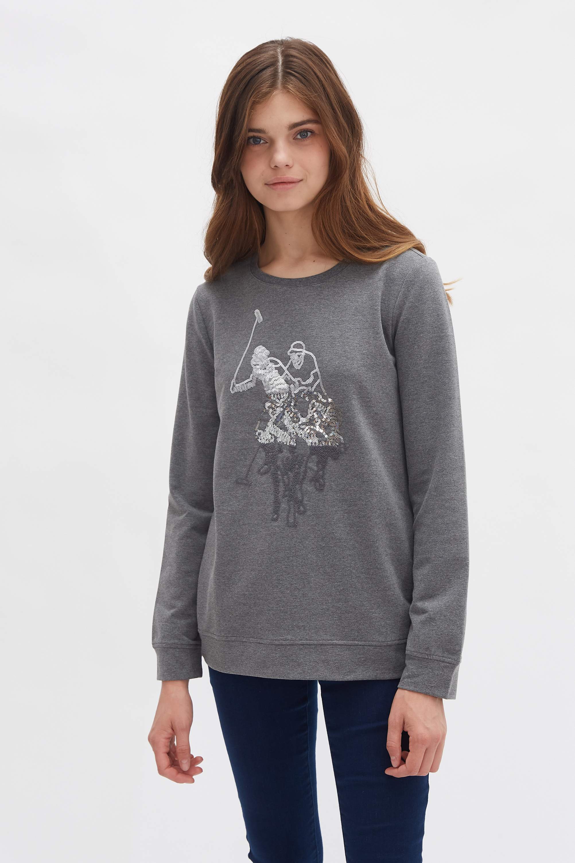 

Свитшот женский U.S. POLO Assn. G082SZ0820AZE серый XS, G082SZ0820AZE