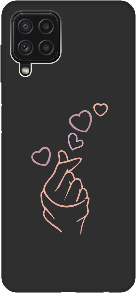 

Чехол на Samsung Galaxy A22 "K-Heart" черный, Черный;розовый, 2065