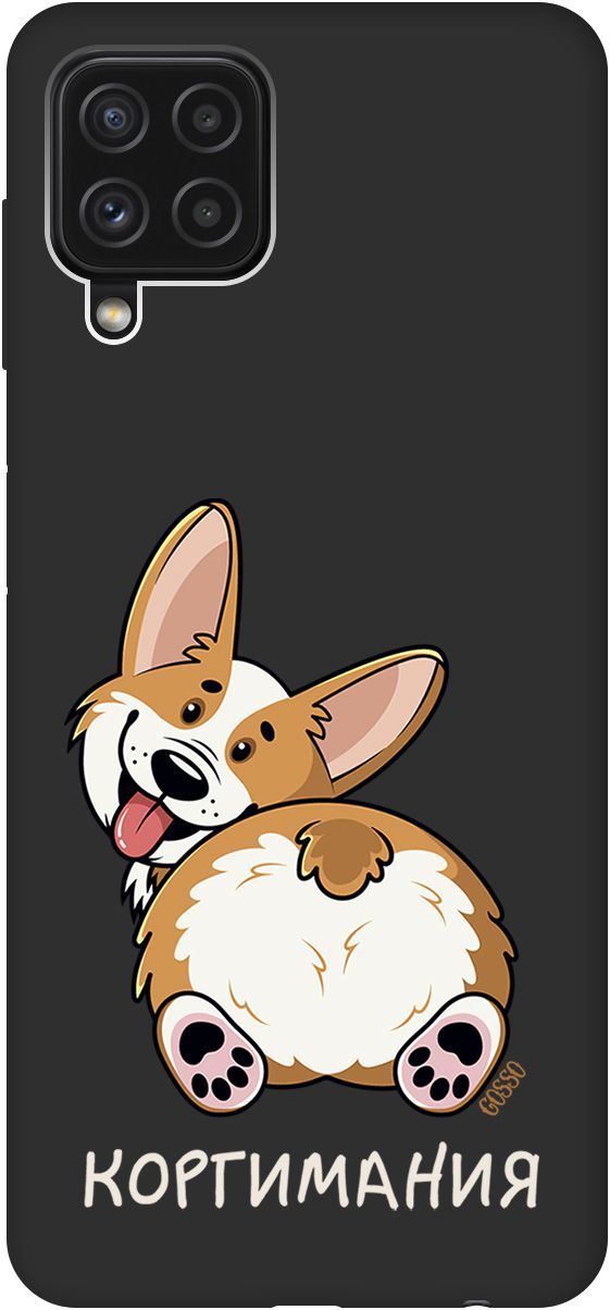 

Чехол на Samsung Galaxy A22 "CorgiMania" черный, Черный;бежевый, 2065