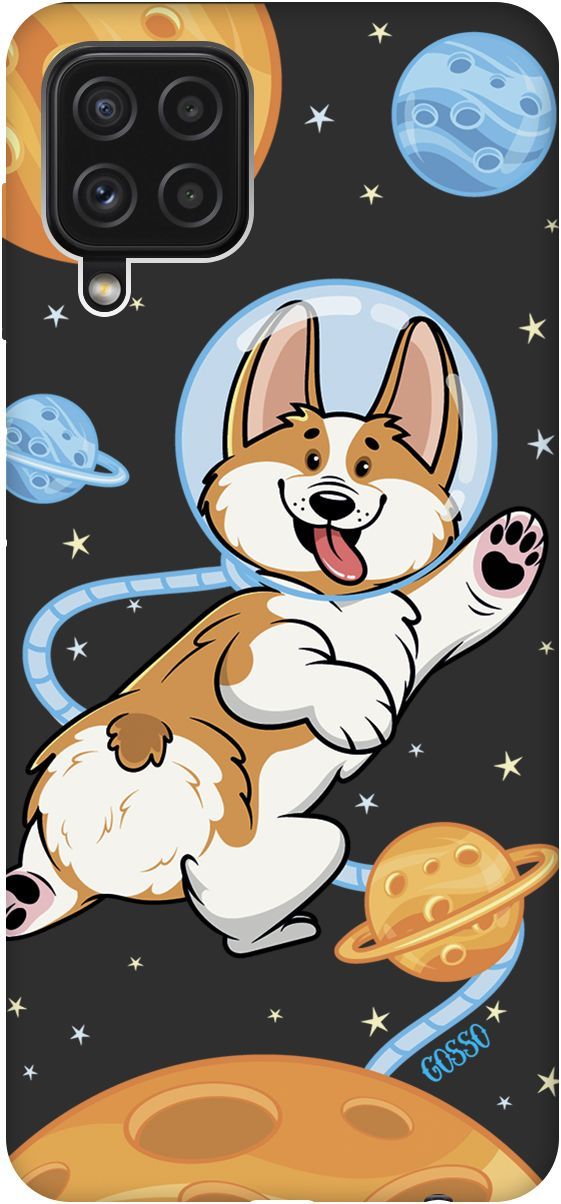 

Чехол на Samsung Galaxy A22 "CosmoCorgi" черный, Черный;коричневый, 2065
