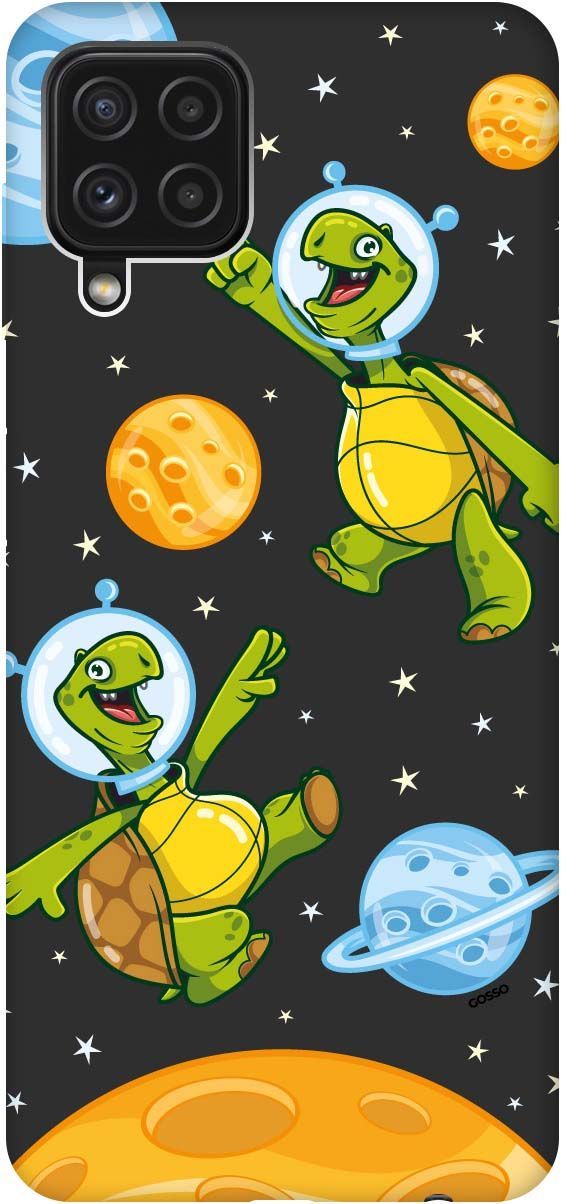 

Чехол на Samsung Galaxy A22 "CosmoTurtles" черный, Черный;бежевый, 2065