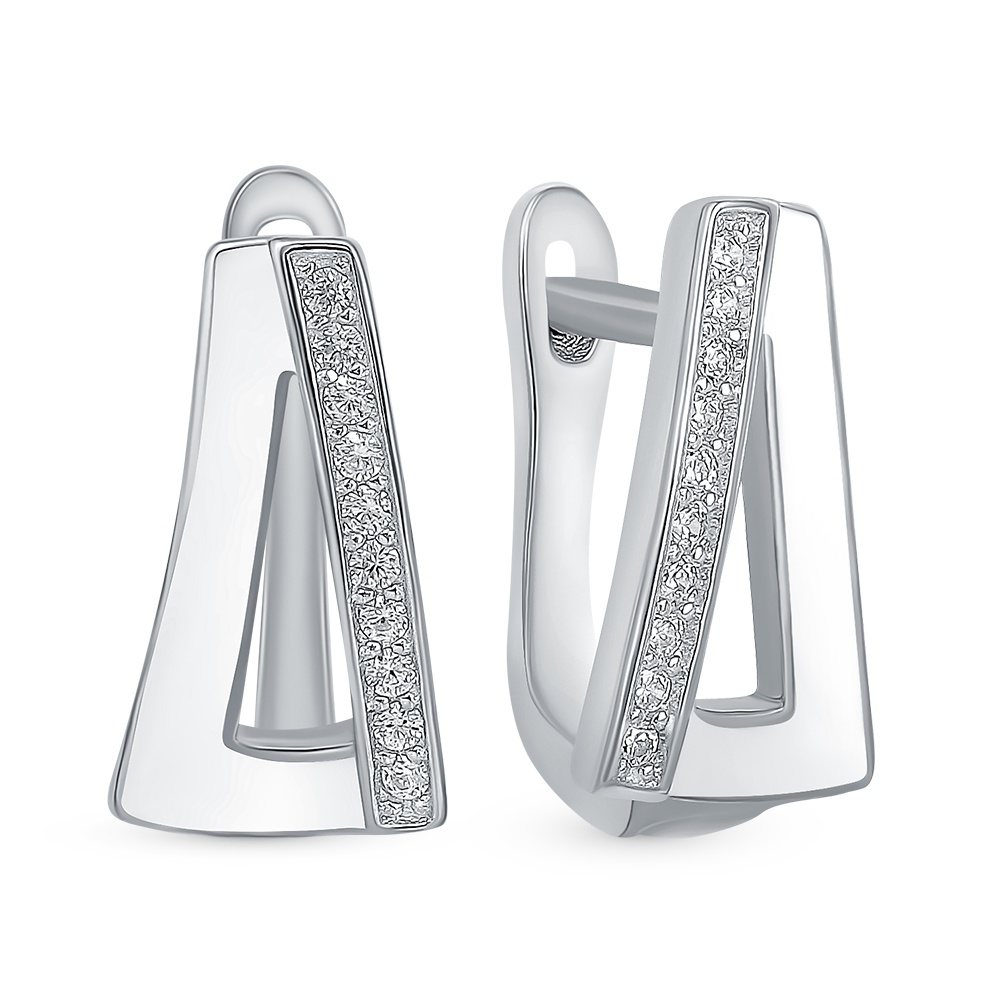 

Серьги из серебра 585Gold 902000676, фианит, 902000676