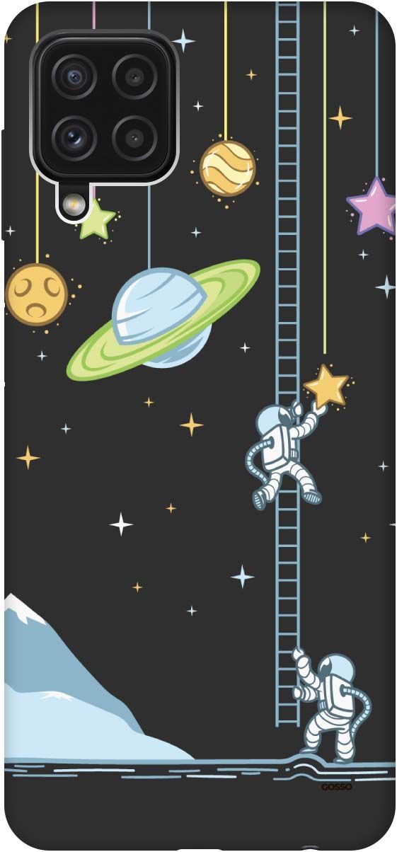 

Чехол на Samsung Galaxy A22 "Ladder into Space" черный, Черный;белый, 2065