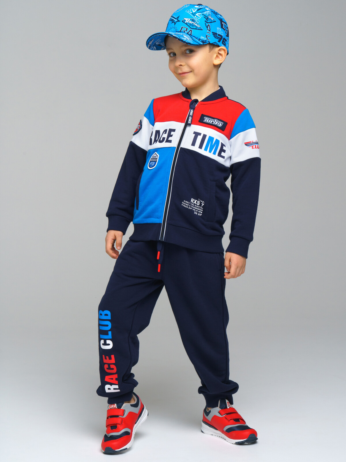 

Толстовка детские PlayToday 12312015, цвет тёмно-синий, голубой, белый, красный, 104, 12312015