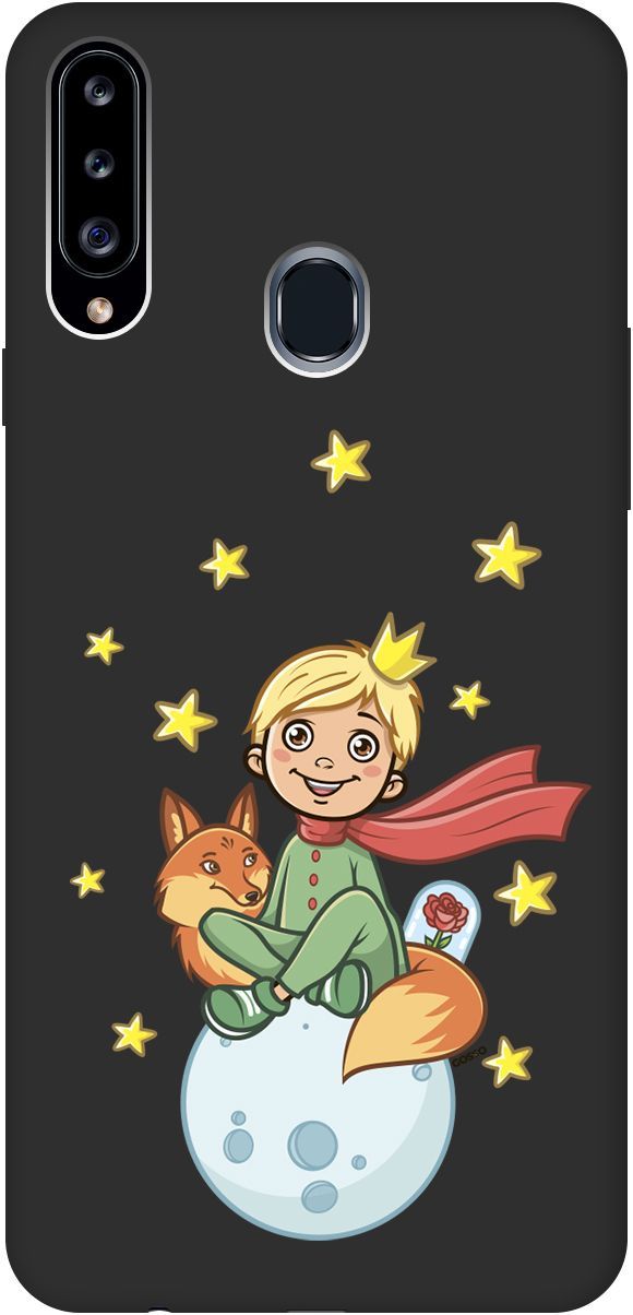 

Матовый чехол на Samsung Galaxy A20s "Little Prince" черный, Черный;бежевый, 2505