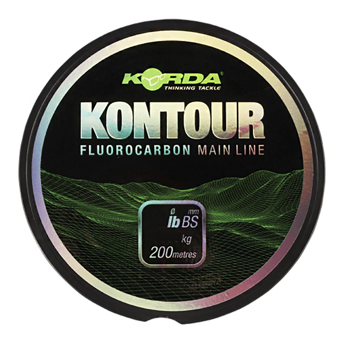 Леска флюрокарбоновая Korda Kontour Fluorocarbon 0,37 мм, 200 м, 8,1 кг, clear