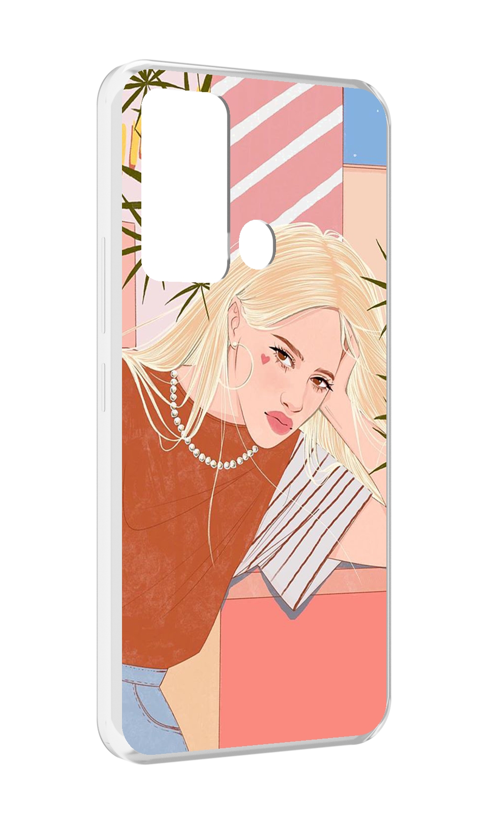 

Чехол MyPads летняя-девочка женский для ITEl Vision 3, Прозрачный, Tocco