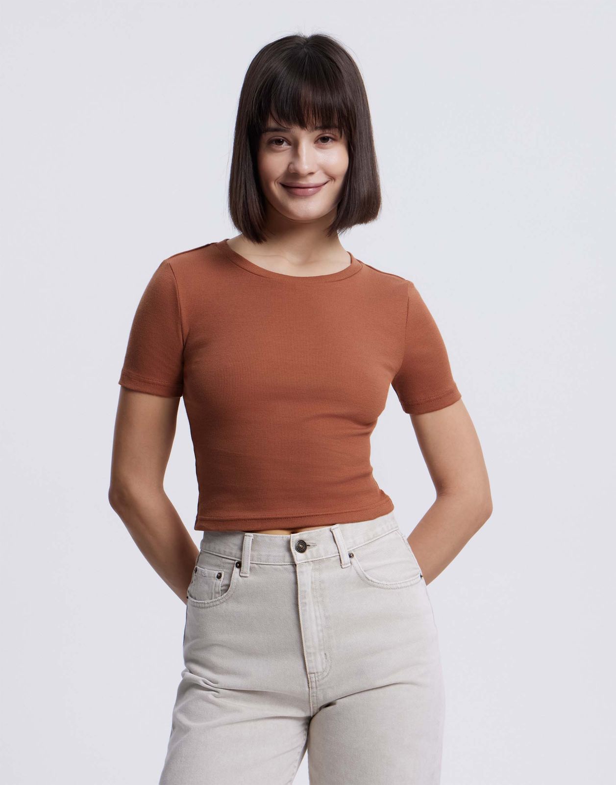 

Топ женский Gloria Jeans GKT026810 коричневый L/170, GKT026810