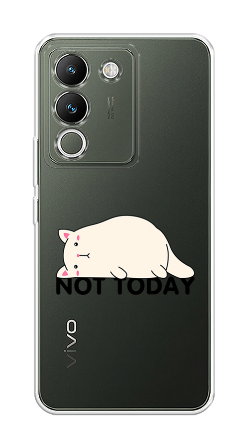 

Чехол на Vivo V29e 5G "Cat not today", Белый;розовый;черный, 269650-1